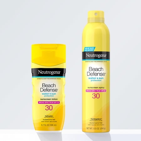Neutrogena Beach Defense Body Sunscreen Spray, SPF 30, 8.5 oz - Image 1