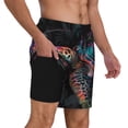 thumbnail image 2 of Daiia Colorful Plant Turtle A Mens Swim Trunks Swim Shorts Quick Dry Swim Shorts with Mesh Lining Pockets-Medium, 2 of 9