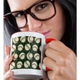 thumbnail image 2 of 3drose, Geometric Pattern of Baseball Balls on Dark Green, Nice Gift for Man, 15oz Two-tone Red Mug, 2 of 6