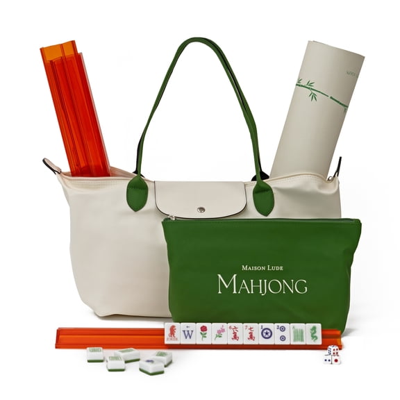 Maison Lude Limited Edition 160-Piece Mahjong Set with Wildlife Design