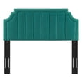 thumbnail image 3 of Modway Alyona Channel Tufted Performance Velvet Full/Queen Headboard in Teal, 3 of 10