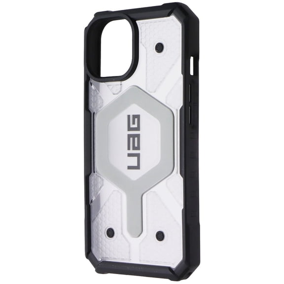Open Box Urban Armor Gear Pathfinder Case for MagSafe for Apple iPhone 15 - Ice/Silver