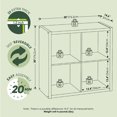 thumbnail image 4 of Furinno CUBICLE 4-Cube Thick Frame Reversible Open Back Bookcase Sage Green, 4 of 6