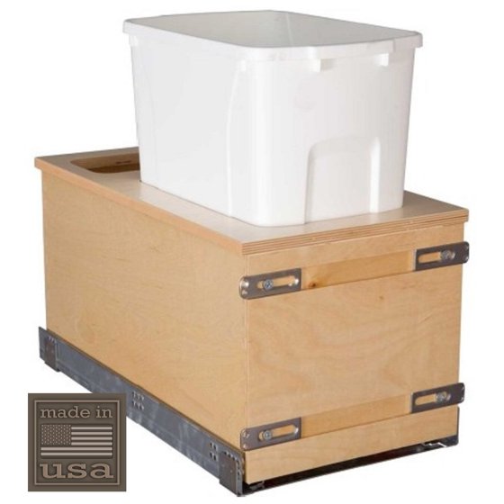 Century Components Casbm11pf Kitchen Pull Out Waste Bin Container Century Components Casbm11pf Kitchen Pull Out Waste Bin Container 34 Qt White Single Blum