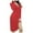 Red, variant on cfhntfmh Cocktail Dresses for Women Trendy Long Sleeve V Neck Buttons Bodycon Dress Fashion Front High Slit Party Midi Dress