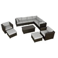 thumbnail image 1 of Innesbrook Collection 11-Piece Aluminum Patio Conversation Set with Grey Cushions, 1 of 2