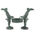 thumbnail image 2 of Bunny Gardeners Verdigris Green Metal Pot Holder, 2 of 2
