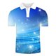 thumbnail image 1 of Blusa de manga corta con estampado de cuello vuelto para hombre Pompotops oipoqjl24597, 1 of 3