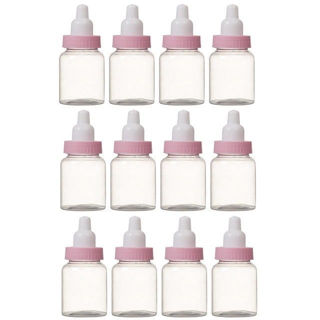 Caja de 12 bombones para niño, ideal para baby shower (azul/rosa). Rosado