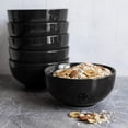 thumbnail image 2 of Kook Ceramic Cereal Bowls, Set of 6, 24 Oz, Black, 2 of 6