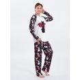 thumbnail image 3 of Argulvti Pyjama d'Halloween pour la Famille, Mignon Imprimé de Chat Noir, Haut Raglan à Manches Longues + Ensemble Pantalon, Tenue de Nuit d'Automne, 3 of 4