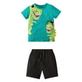 thumbnail image 2 of DAETIROS Dinosaur Boys Outfit Sets-Soft Cotton Fashion Graphic Short Sleeve Top and Shorts Boys Summer Clothes Army Green Size 4-5 Years, 2 of 3