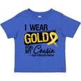 thumbnail image 3 of Inktastic Childhood Cancer Ribbon for My Cousin Boys or Girls Toddler T-Shirt, 3 of 5