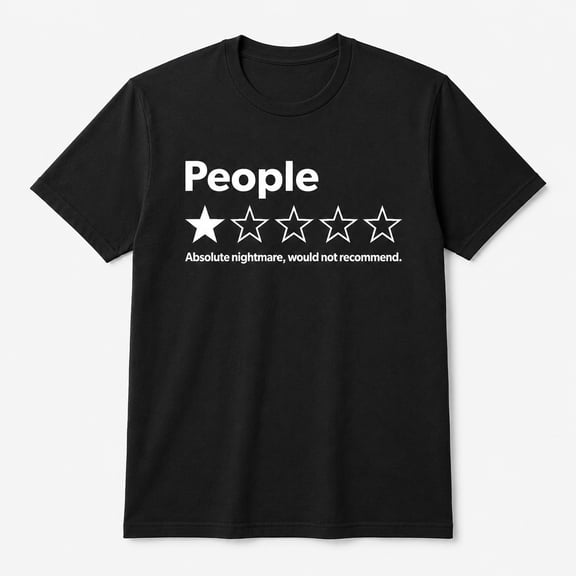 Funny One Star Review People T-Shirt, Unisex Short Sleeve Graphic Tee