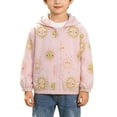 thumbnail image 3 of DJDLJWCJ Toddler Girls Raincoat with Hood Floral Printed Lightweight Zipper Jacket Spring Fall Girls Rain Jacket Multicolor Size 8, 3 of 10