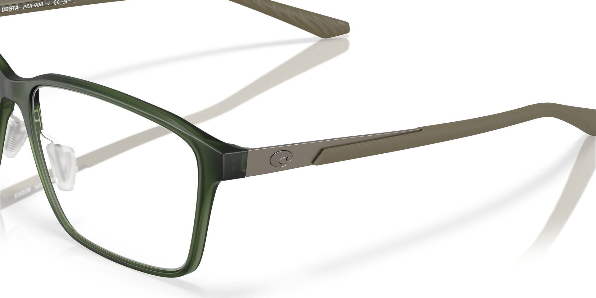 Costa Del Mar Unisex Size 55 PCR 400 Optical Eyeglasses, Algae Green/Demo Lens
