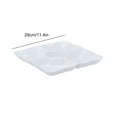 thumbnail image 3 of Divided Fruit and Snack Tray | White Multi-Layer Plastic Serving Plate | 29x29x3cm | Lightweight Stackable Organizer with Individual Partitions | Food Storage & Display | 1 Piece, 3 of 6