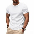 thumbnail image 4 of Iugvhana Men's Mesh Ice Silk Training T-Shirts Seamless Tops Short Sleeve Crewneck T-shirt Quick Drying Sport Running Tee White M, 4 of 9