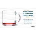 thumbnail image 3 of Libbey Clear Glass Coffee Mugs 13 oz. Set of 10, Bulk Pack - Perfect for Coffee, Tea, Espresso, Hot Cocoa, Other Beverages - Red, 3 of 5