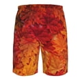 thumbnail image 6 of Kdxio Autumn Leaf Pattern Mens Casual Shorts - Drawstring Summer Beach Sports Shorts for Men, 6 of 9