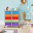 thumbnail image 3 of YEXJ 20 Drawers Rolling Storage Cart Multipurpose Movable Organizer Cart Tools Scrapbook Paper Organizer on Wheels-20-Multicolor, 3 of 17