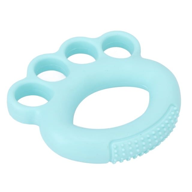 Anillo De Ejercitador De Cuatro Dedos, Exprimidor De Dedo Verde Menta, Terapia Fortalecedora De Agarre De Mano, TPR Flexible, Portátil Para Recuperación De Calambres En Las Manos