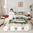 thumbnail image 3 of Castle Fairy Watercolor Camper Full Size Comforter Sets 3 Pieces for Teens, Forest Print Bedding Sets for Bedroom, White Green,Grey Reversible, 3 of 6