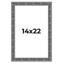 14x22 Frame Silver Black Rustic Sonoma Solid Wood Picture Frame | 1.5 Inch Moulding Width |
