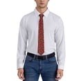 thumbnail image 5 of Gaeub Tomato Men's Classic Woven Jacquard Necktie Perfect for Weddings & Parties, 5 of 7