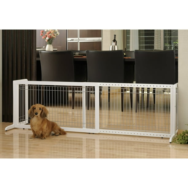 Richell Freestanding Pet Gate, Large, Origami White