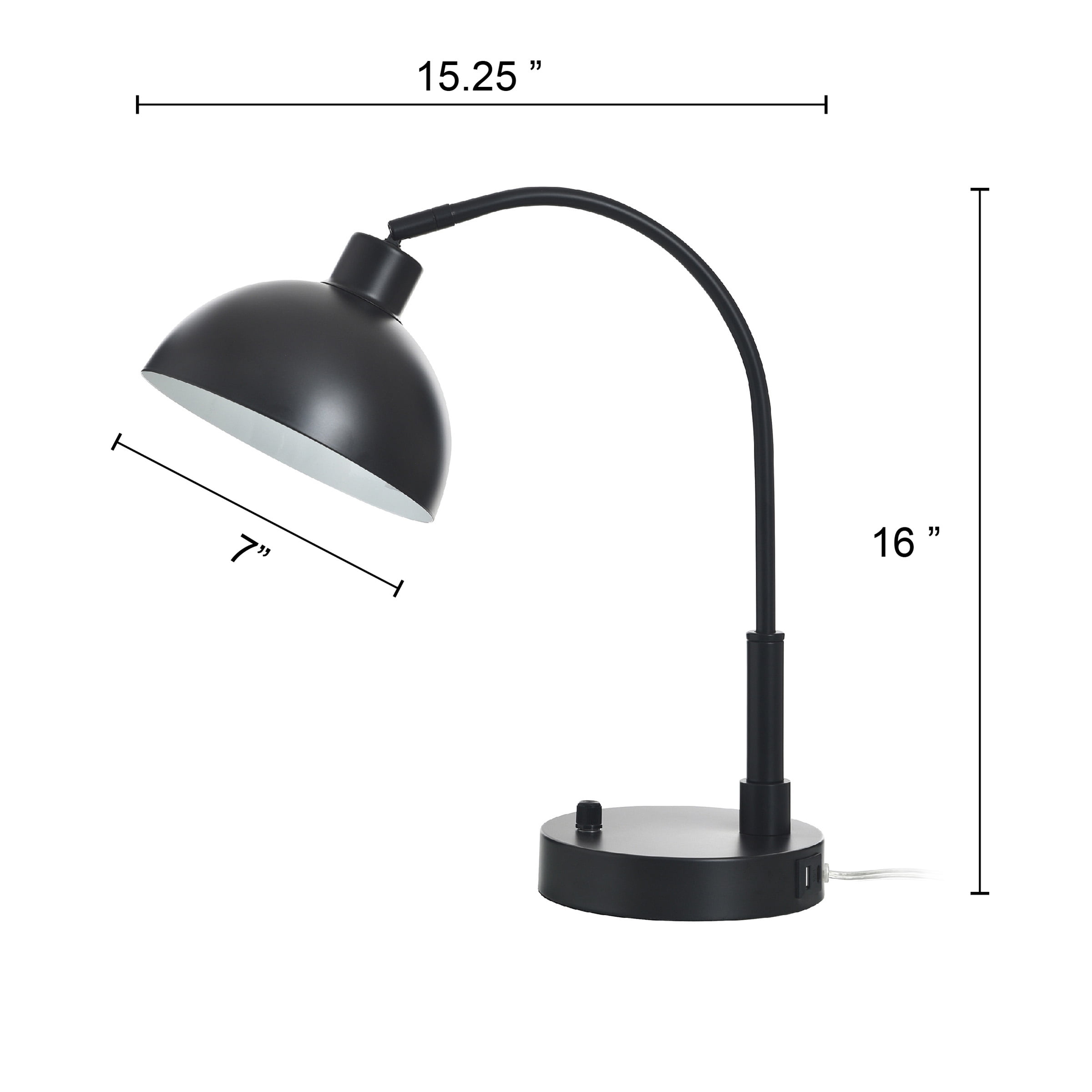 Better Homes & Gardens Black Finish Arch Dome Table Lamp