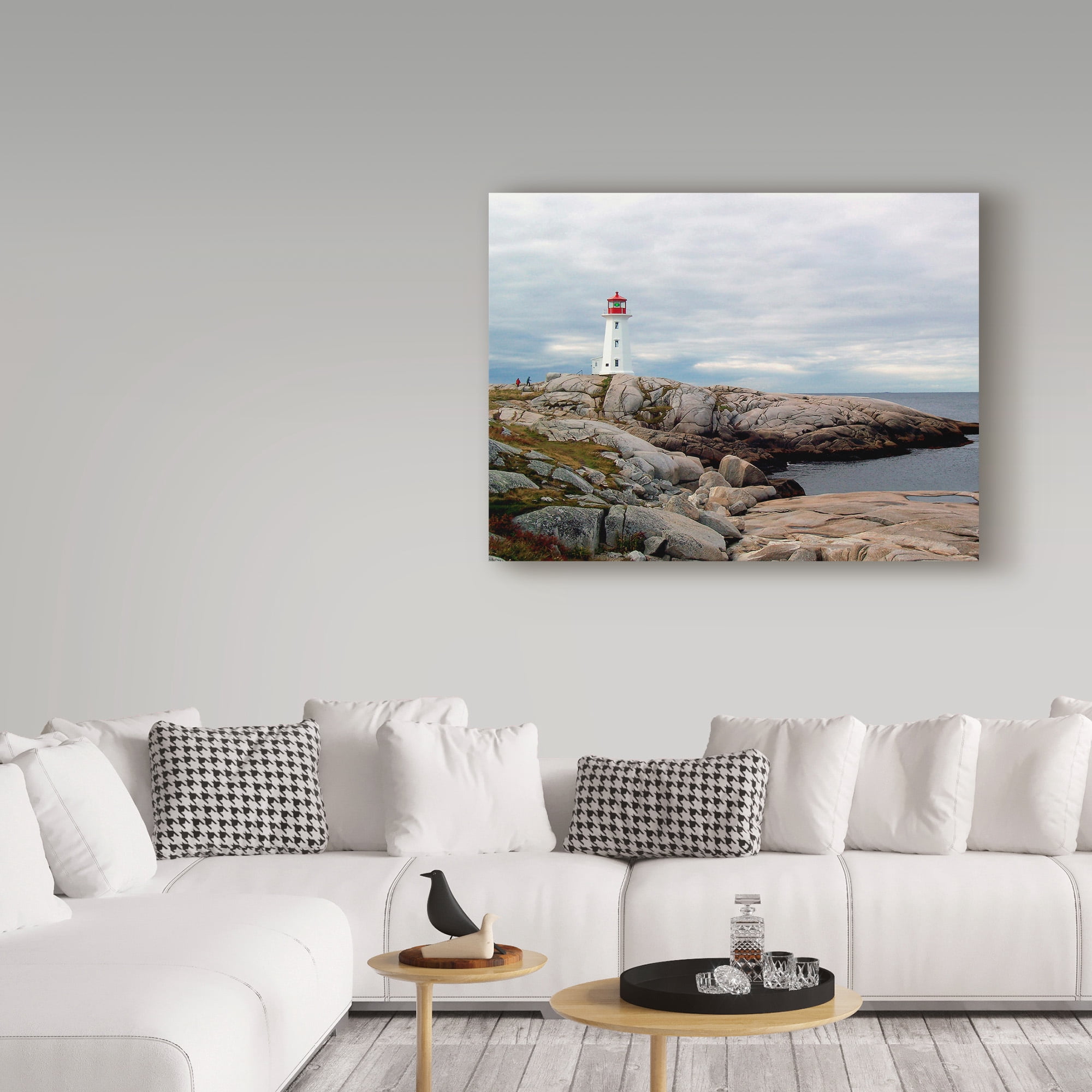 Trademark Fine Art 'Peggys Cove Lighthouse' Canvas Art by J.D. Mcfarlan