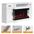 thumbnail image 2 of CozyHome TV Stands with 36'' Electric Fireplace, Media Console Table with Adjustable Shelves & Double-door, Entertainment Center for TVs up to 75'', 3-in-1 TV Cabinet for Living Room, Bedroom, White, 2 of 9