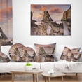 thumbnail image 3 of Designart Bow Fiddle Rock Scotland - Seashore Throw Pillow - 16x16, 3 of 4