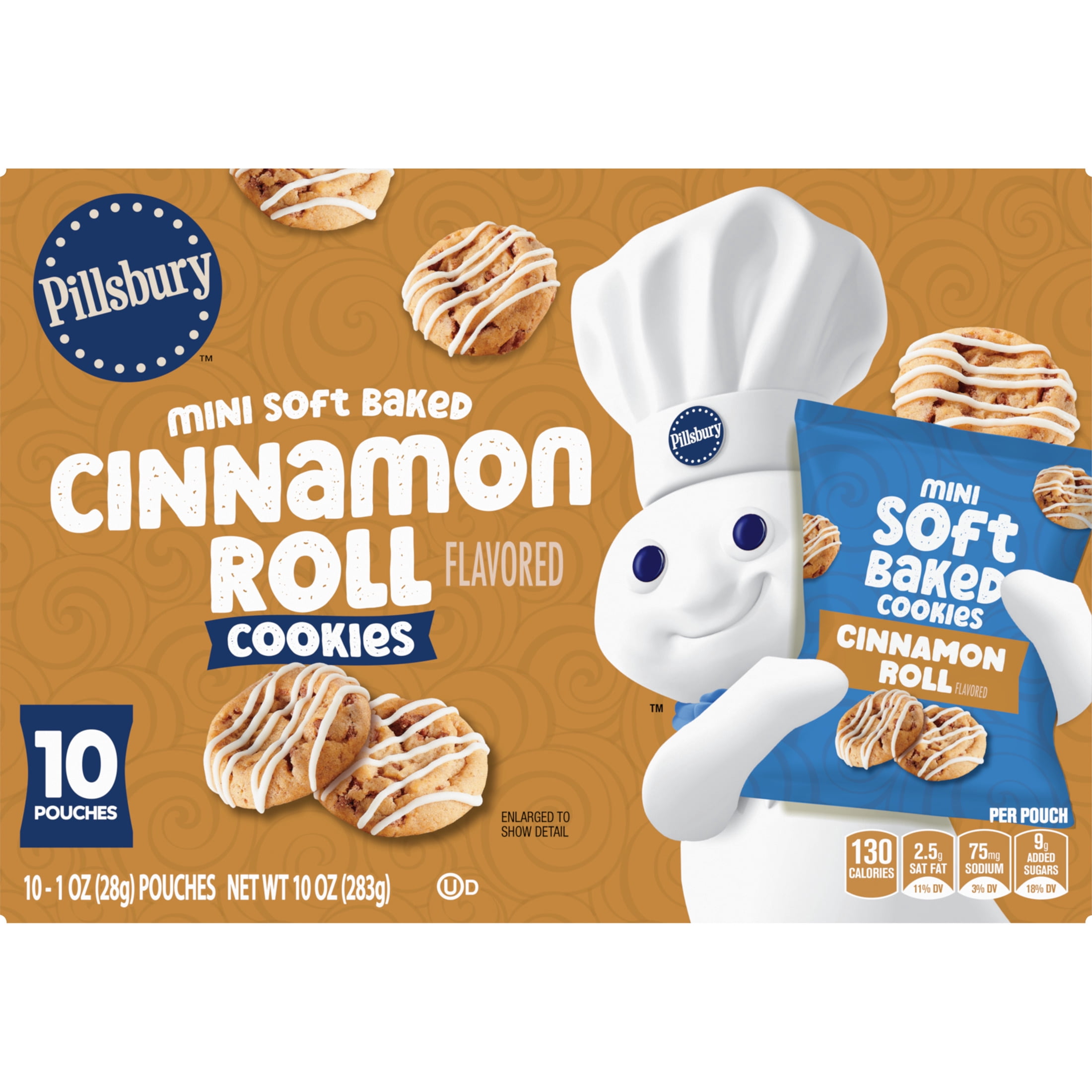 Pillsbury Mini Soft Baked Cinnamon Roll Flavored Cookies 10 Count