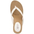 thumbnail image 3 of STYLE & COMPANY Womens White 1/2" Platform Padded Comfort Chicklet Round Toe Wedge Slip On Thong Sandals Shoes 5.5 M, 3 of 4