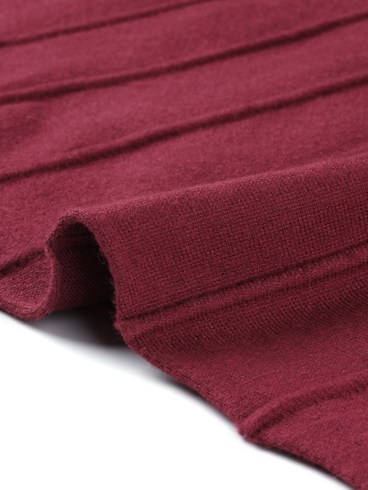 DARING DIVA Sweater Dress Ribbed Knit Midi Pleated Outfit XL Wine Red
