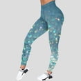 thumbnail image 1 of MKLEKYY Pantalones de yoga ajustados con estampado brillante y largo Mardi para mujer, 1 of 4