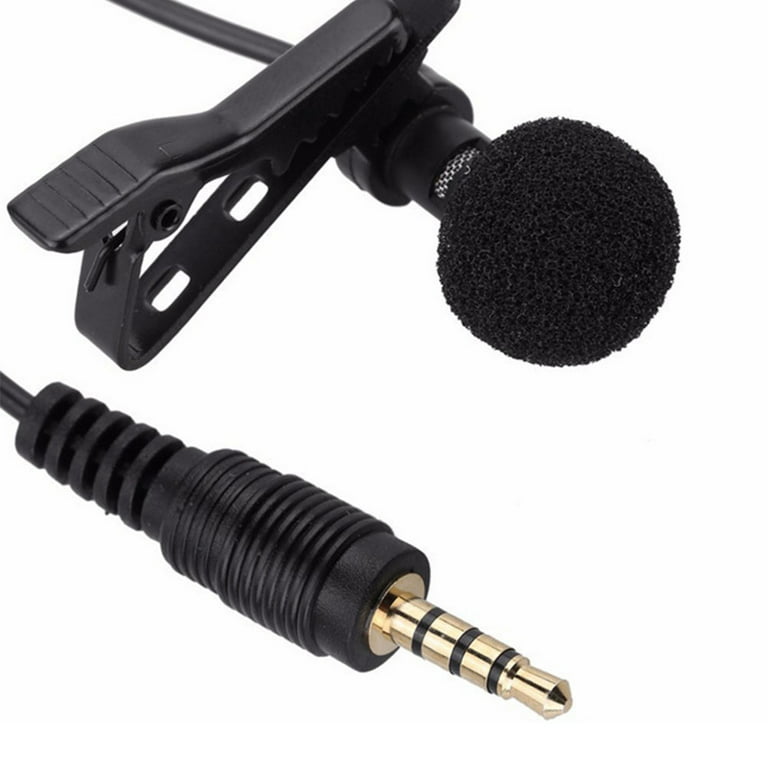 3.5mm Jack Clip-on Lapel Mikrofon Microfono for Mobile Phone - Walmart.com