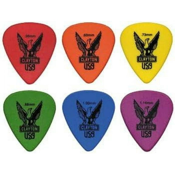 12 Clayton Delrin Standard .50mm Picks