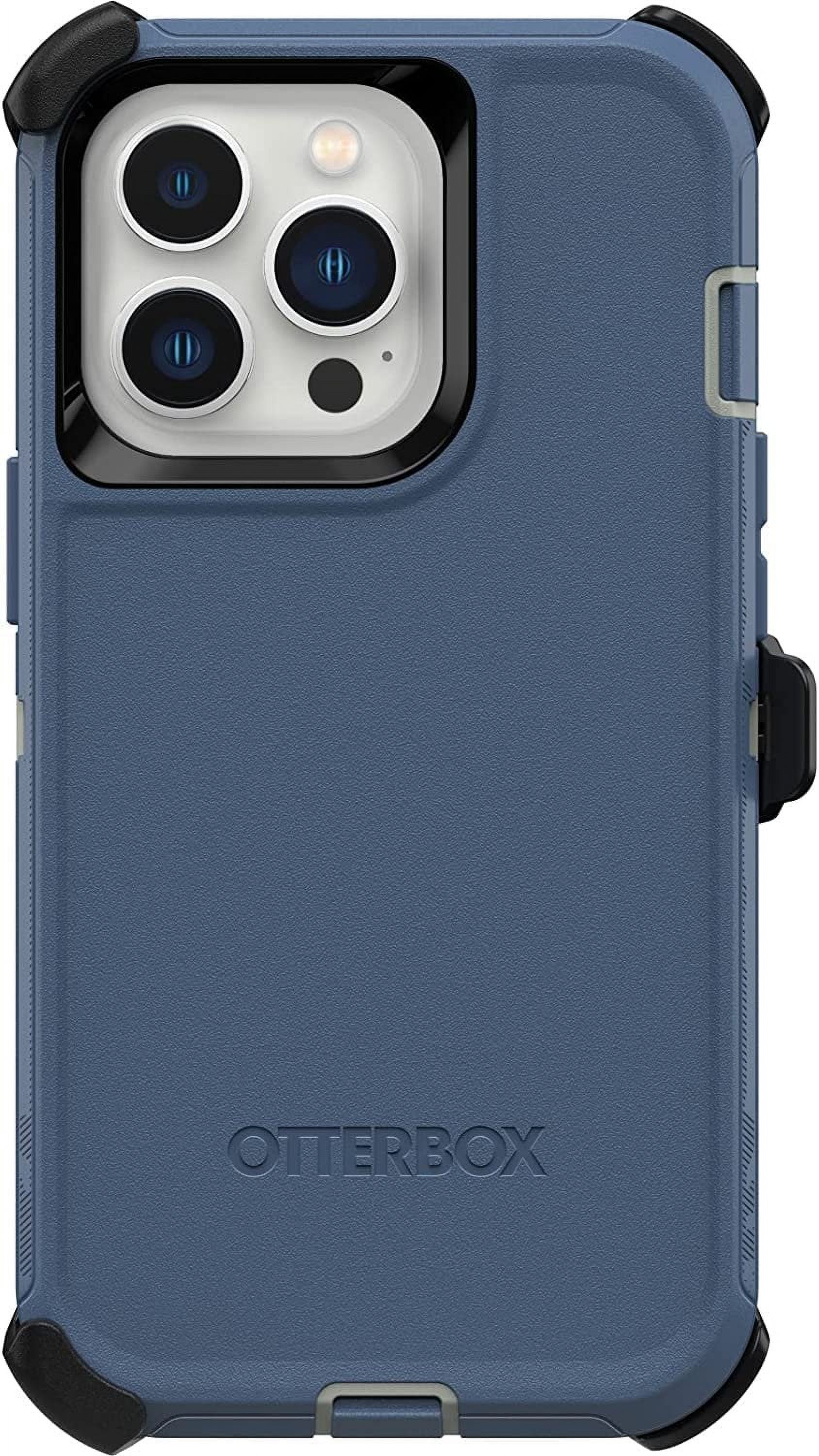 OtterBox Defender Series Screenless Edition Case for iPhone 13 Pro Only - Holster Clip Included - Non-Retail Packaging - Fort Blue