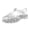 A-White534, variant on Little Girls Sandals Sparkling Jelly Material Closed Toe Hollow Design Casual Roman Summer Sandals US Size:13