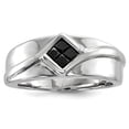 thumbnail image 1 of Sterling Silver Black Diamond Men's Ring Size 10, 1 of 3