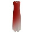 thumbnail image 5 of Lenago Robe Blanche Grande Taille pour Femme Imprimée Sans Manches à Col Rond Longue Robe Robes d'Été de Plage en Liquidation, 5 of 5
