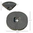 thumbnail image 2 of Outdoor Umbrellas, 4 Pieces Cantilever Patio Umbrella Base, Fan Shaped Umbrella Weight w/ Built-In Handles & Rugged Material, 148 lbs Water and 220 lbs Water and Sand, Coffee, Patio Umbrellas, 2 of 10