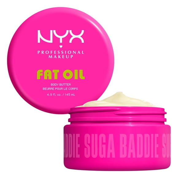 NYX Professional Makeup Fat Oil Body Butter 24HR Hydration Non-Greasy, Suga Baddie, 145 ml