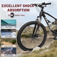 thumbnail image 3 of 26 Inch Mountain Bike Dual Suspension, 21-Speed Mountain Bicycle with Dual Disc Brakes, Steel Frame MTB Bike for Outdoor Trail Commuter, Black, 3 of 10