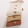 thumbnail image 7 of Baby Girls Toddler Socks Organic Cotton Socks Floral Pattern with Non-Skid Gripper for Fall Spring and Summer, 7 of 7