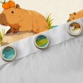 thumbnail image 4 of Erosebridal Animal Capybaras With Fruit Orange Blackout Curtains Set of 2 (52x84 Each) For Boys Girls,Who Love Capybara Window Curtains For Kids,Ultra Soft Home Decor, 4 of 6