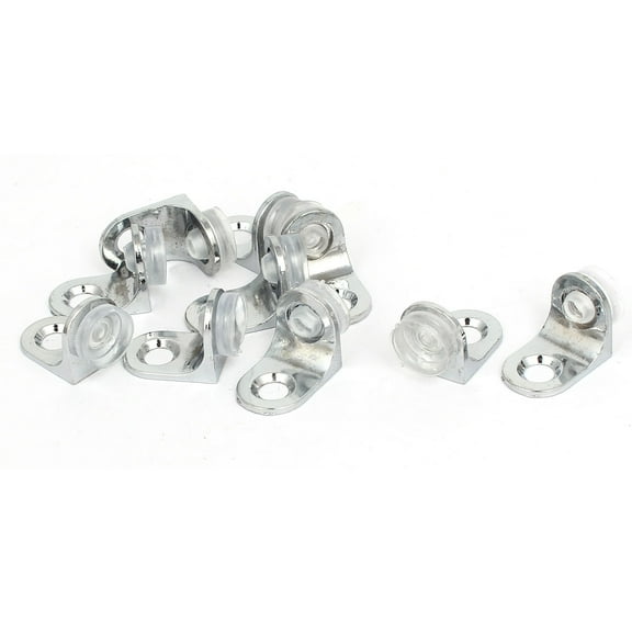 Unique Bargains Wardrobe Cupboard Furniture Alloy Glass Shelf Supports Brackets Silver Tone 10Pcs